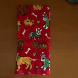 Red Dog Pattern Kitchen Towel